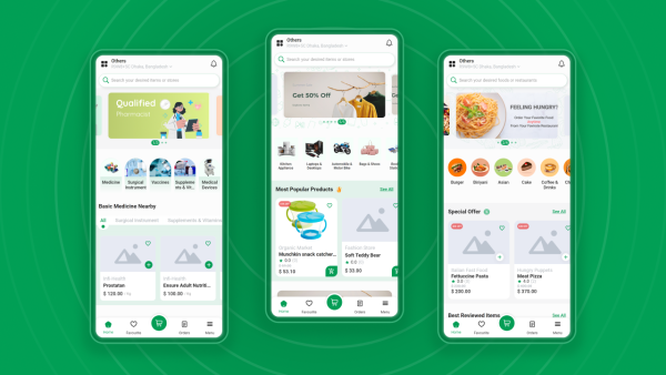 Multivendor Food, Grocery, eCommerce, Parcel, Pharmacy delivery app with Admin & Website