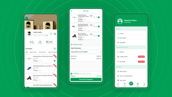 Multivendor Food, Grocery, eCommerce, Parcel, Pharmacy delivery app with Admin & Website