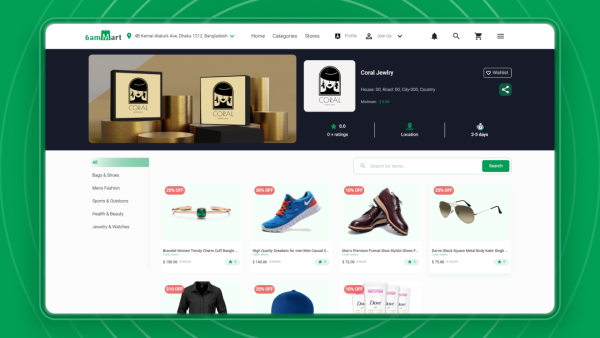 Multivendor Food, Grocery, eCommerce, Parcel, Pharmacy delivery app with Admin & Website