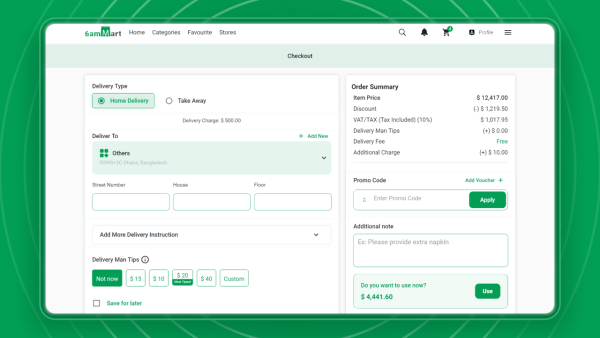 Multivendor Food, Grocery, eCommerce, Parcel, Pharmacy delivery app with Admin & Website